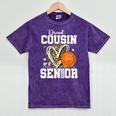 Proud Cousin Of A 2026 Senior Basketball Graduation Leopard Mineral Wash Tshirts Mineral Purple