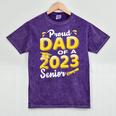 Proud Dad Of A 2023 Senior Graduation Mineral Wash Tshirts Mineral Purple