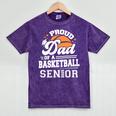 Proud Dad Of A 2025 Senior Basketball Graduation Mineral Wash Tshirts Mineral Purple