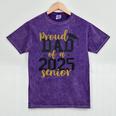 Proud Dad Of a 2025 Senior Graduation Mineral Wash Tshirts Mineral Purple