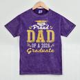Proud DAD Of a 2026 Graduate Class Senior Graduation Mineral Wash Tshirts Mineral Purple