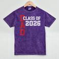 Proud Dad Of A 2026 Graduate Grad Senior Father Graduation Mineral Wash Tshirts Mineral Purple