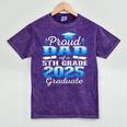 Proud Dad Of 5th Grade Graduate 2025 Elementary Graduation Mineral Wash Tshirts Mineral Purple