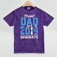Proud Dad Of A Class Of 2019 Graduate TShirt Graduation Mineral Wash Tshirts Mineral Purple