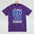 Proud Dad Of A Class 2019 Senior T Shirt Graduation Mineral Wash Tshirts Mineral Purple