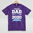 Proud Dad Of A Class Of 2020 Graduate TShirt Graduation Mineral Wash Tshirts Mineral Purple
