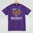 Proud Dad Of A Class Of 2021 Graduate Graduation Mineral Wash Tshirts Mineral Purple