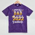 Proud Dad Of a Class Of 2022 Graduate Graduation 2022 Women Mineral Wash Tshirts Mineral Purple