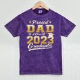 Proud Dad Of a Class Of 2023 Graduate Senior Graduation Mineral Wash Tshirts Mineral Purple