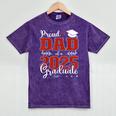 Proud Dad Of a Class Of 2025 Graduate For Graduation Mineral Wash Tshirts Mineral Purple