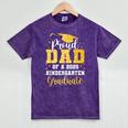 Proud Dad Of A Class 2025 Kindergarten Graduate Graduation Mineral Wash Tshirts Mineral Purple