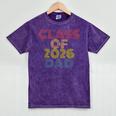 Proud Dad Of A Class Of 2026 Graduate Senior Graduation Mineral Wash Tshirts Mineral Purple