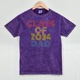 Proud Dad Of A Class Of 2034 Graduate Senior Graduation Mineral Wash Tshirts Mineral Purple