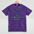 Proud Dad Of a Kindergarten Graduate Graduation TShirt Mineral Wash Tshirts Mineral Purple