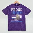 Proud Dad Of A State Trooper Police Officer Graduation Mineral Wash Tshirts Mineral Purple