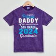 Proud Daddy Of 5th Grade Graduate 2024 Family Graduation Mineral Wash Tshirts Mineral Purple