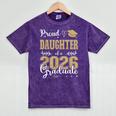 Proud Daughter Of a Class Of 2026 Graduate For Graduation Mineral Wash Tshirts Mineral Purple