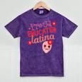 Proud Educated Latina Graduation Masters Degree PhD Mineral Wash Tshirts Mineral Purple