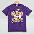 Proud Family Of Two 2023 Graduate Class 2023 Graduation Mineral Wash Tshirts Mineral Purple