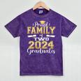 Proud Family Of Two 2024 Graduate Class 2024 Graduation Mineral Wash Tshirts Mineral Purple