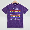 Proud Father Of 2023 Graduate Class 2023 Graduation Family Mineral Wash Tshirts Mineral Purple