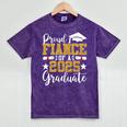 Proud Fiance Of A 2025 Graduate Fiance Graduation 2025 Senio Mineral Wash Tshirts Mineral Purple