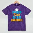 Proud Graduation Dad Father Of Graduates Mineral Wash Tshirts Mineral Purple