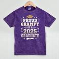 Proud Grampy Of A Class Of 2025 Graduate Senior Graduation Mineral Wash Tshirts Mineral Purple