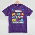 Proud GRANDMA Of a 2025 PRE-K Graduate -Graduation Mineral Wash Tshirts Mineral Purple