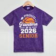 Proud Grandma Of A 2026 Senior Basketball Graduation Mineral Wash Tshirts Mineral Purple