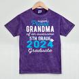 Proud Grandma Of 5th Grade Graduate 2024 Family Graduation Mineral Wash Tshirts Mineral Purple
