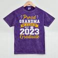 Proud Grandma Of a Class Of 2023 Graduate Senior Graduation Mineral Wash Tshirts Mineral Purple