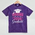 Proud Grandma Of a Class Of 2026 Graduate For Graduation Mineral Wash Tshirts Mineral Purple