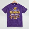 Proud Grandma Of A Class Of 2026 Graduate Senior Graduation Mineral Wash Tshirts Mineral Purple