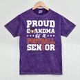 Proud Grandma Of a Football Senior 2026 Graduation Mineral Wash Tshirts Mineral Purple