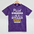 Proud Grandma Of a Soccer Senior 2026 Graduation Gifts Mineral Wash Tshirts Mineral Purple