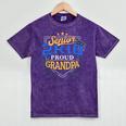Proud Grandpa Of 2018 Senior Shirt Graduation Grad 2K18 Mineral Wash Tshirts Mineral Purple