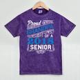 Proud Grandpa Of 2018 Senior T-Shirt Student Graduation Mineral Wash Tshirts Mineral Purple