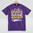 Proud Grandpa Of a 2025 Senior Graduate Graduation Mineral Wash Tshirts Mineral Purple