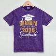 Proud Grandpa Of a Class Of 2026 Graduate For Graduation Mineral Wash Tshirts Mineral Purple