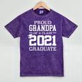 Proud Grandpa Graduation Senior 21 Grad Class Of 2021 Mineral Wash Tshirts Mineral Purple