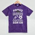 Proud Grandpa Of a Soccer Senior Class Of 2026 Graduation Mineral Wash Tshirts Mineral Purple