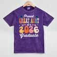 Proud Great Aunt Of a Class Of 2026 Graduate Graduation Mineral Wash Tshirts Mineral Purple