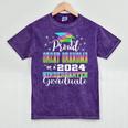 Proud Great Grandma Of Kindergarten Graduate 2024 Graduation Mineral Wash Tshirts Mineral Purple