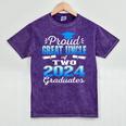 Proud Great Uncle Of Two 2024 Graduate Class 2024 Graduation Mineral Wash Tshirts Mineral Purple