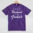PROUD Husband Of The Graduate Couple School Graduation Mineral Wash Tshirts Mineral Purple