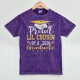 Proud Lil Cousin Of a 2026 Graduate Class Senior Graduation Mineral Wash Tshirts Mineral Purple