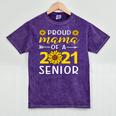 Proud Mama Of a 2021 Graduate Senior Mom 2021 Graduation Mineral Wash Tshirts Mineral Purple