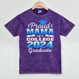 Proud Mama Of 2024 College Graduate Family 24 Graduation Mineral Wash Tshirts Mineral Purple