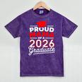 Proud Mama Of A 2026 Graduate Class Of 2026 Mom Graduation Mineral Wash Tshirts Mineral Purple